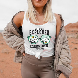 Mountain Explorer-Vild och ledigt | Tanktopet Kvin Linne Med Racerback