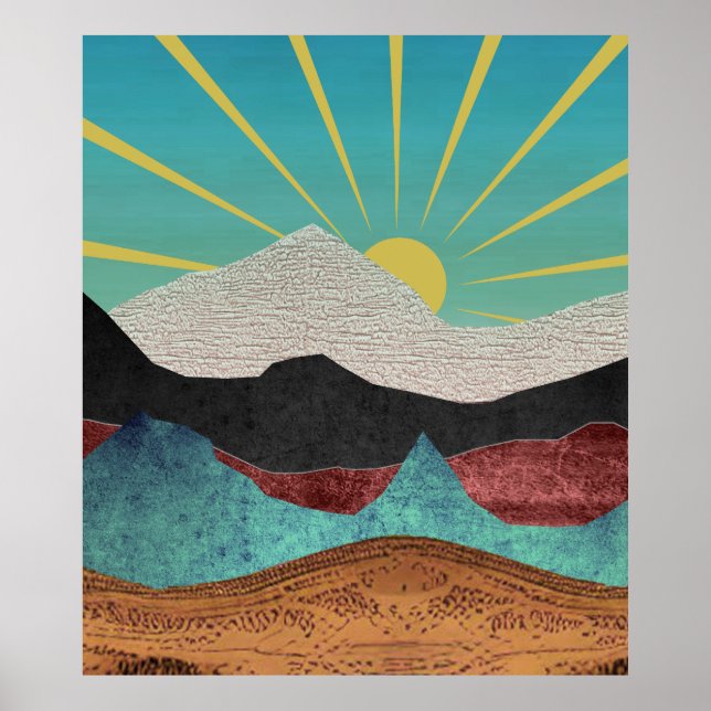 Mountain Fantasy Sunrise Poster (Framsidan)
