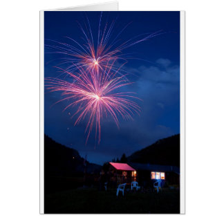 Mountain Fireworks Firande Hälsningskort