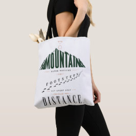 Mountain Footsteps Distans Citat Tygkasse