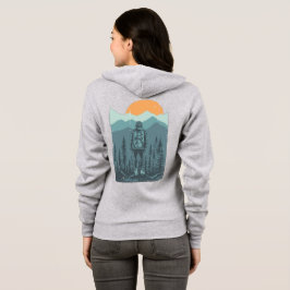 Mountain Forest Sunset Backpack Hiker Woman T Shirt