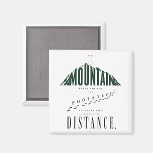 Mountain Fotspår Avstånd Citat Magnet