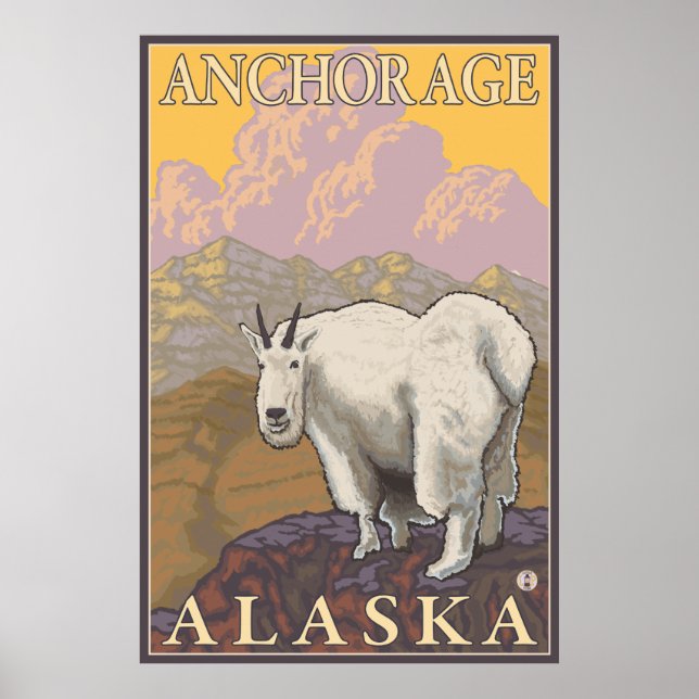 Mountain Goat - Anchorage, Alaska Poster (Framsidan)