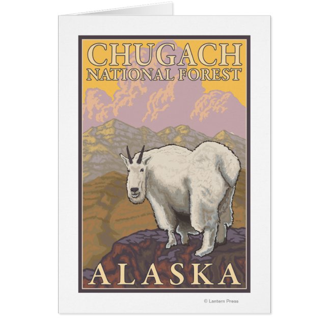 Mountain Goat - Chugach National Forest Hälsningskort (Framsidan)