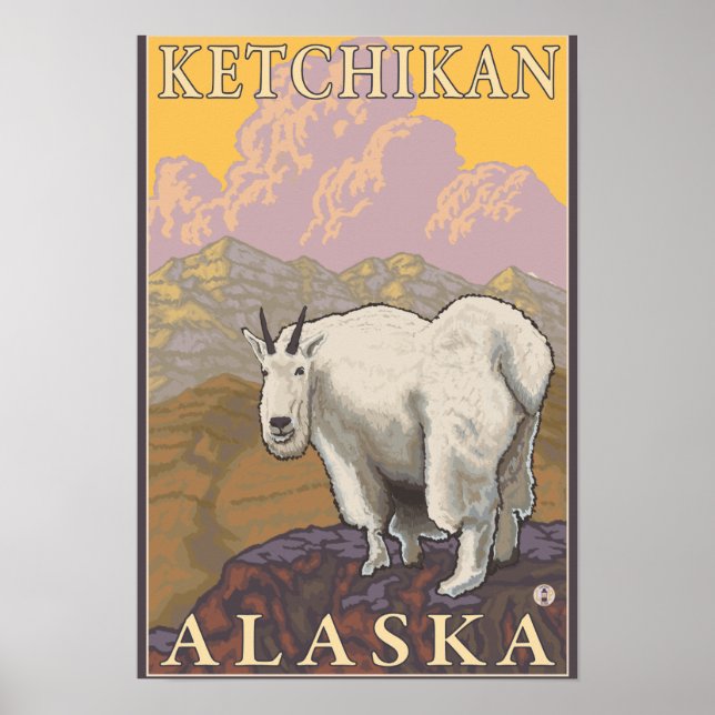 Mountain Goat - Ketchikan, Alaska Poster (Framsidan)