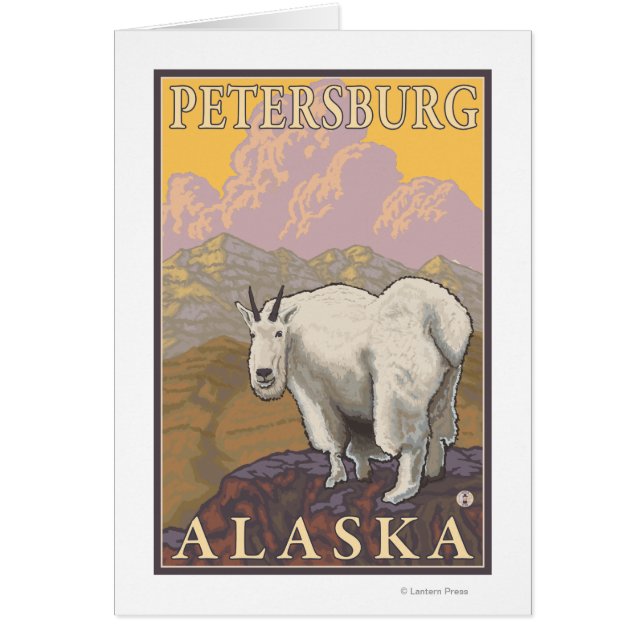 Mountain Goat - Petersburg, Alaska Hälsningskort (Framsidan)