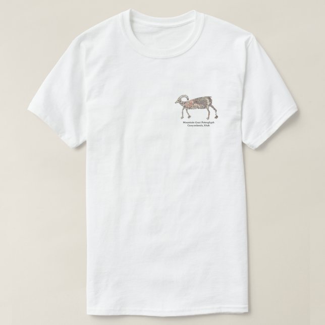 Mountain Goat Petroglyph T Shirt (Design framsida)