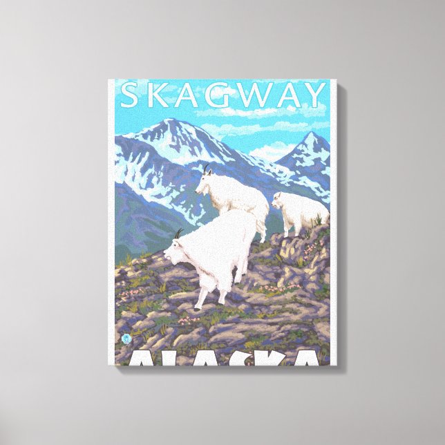 Mountain Goats Scene - Skagway, Alaska Canvastryck (Framsida)