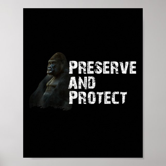 Mountain Gorilla Miljöskydd Bevarande Poster (Framsidan)
