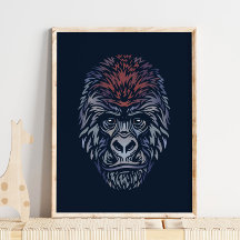 Mountain Gorilla Wildlife Skriv ut | Gorilla Print