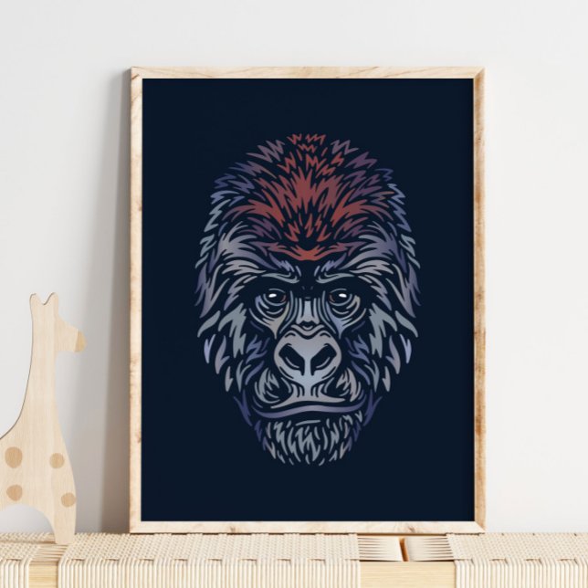 Mountain Gorilla Wildlife Skriv ut | Gorilla Print Poster (Skapare uppladdad)