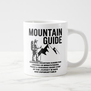 Mountain Guide Vandring Äventyr Grafisk Design Jumbo Mugg