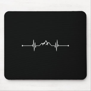 Mountain Heartbeat Grafisk Vandring Resa Atletisk Musmatta