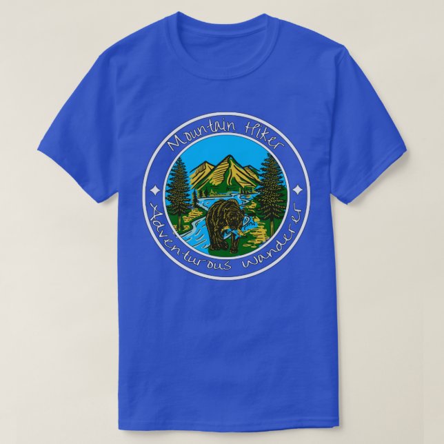 Mountain Hiker Bear Wilderness T Shirt (Design framsida)