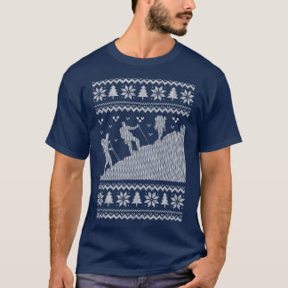 Mountain Hiker Ugly jul Hiking Julafton Snö Hik T Shirt