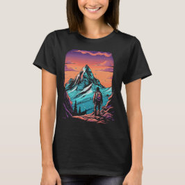 Mountain Hiking Sunset T Shirt