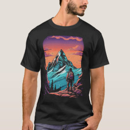 Mountain Hiking Sunset T Shirt