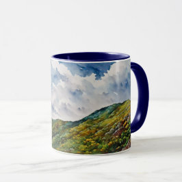 Mountain Hills liggande Art Mug Cup Mugg