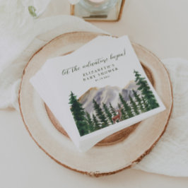 Mountain Hjort Forest Baby Shower Pappersservett