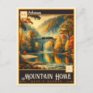 Mountain Home, Arkansas VINTAGE Vykort