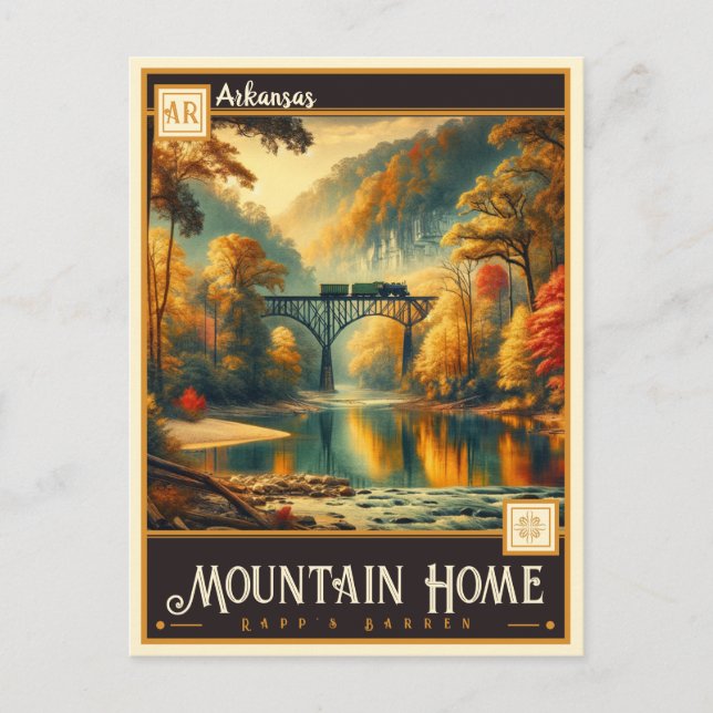 Mountain Home, Arkansas | VINTAGE Vykort (Framsida)