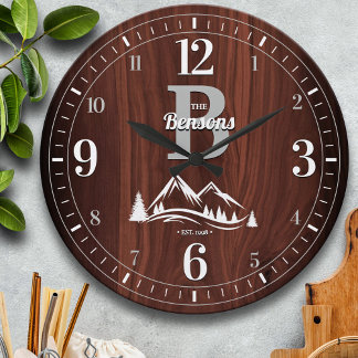 Mountain Home Family Namn Stor Klocka