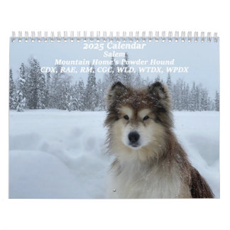Mountain Home's Powder Hound CDX, RAE, RM, CGC, WL Kalender