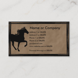 Mountain Horse Silhouette personlig profil Visitkort