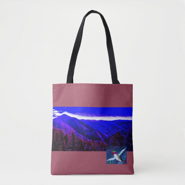 Mountain Hummingbird Tote Baag Tygkasse (Framsida)