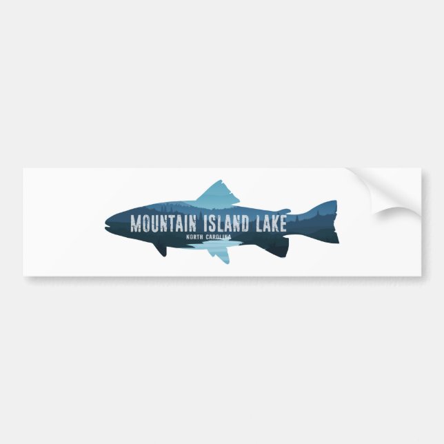 Mountain Island Sjö North Carolina Fish Bildekal (Framsidan)