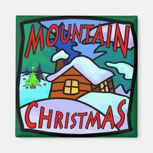 Mountain-julen Magnet (Framsidan)