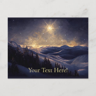 Mountain julstjärna helg vykort