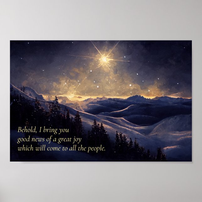 Mountain julstjärna poster (Framsidan)