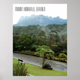 Mountain Kinabalu Mountain och Borneo Jungle Poster