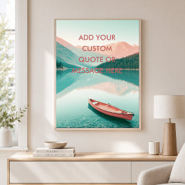 Mountain Lake Canoe - Skapa Din Egen Motiverande Poster