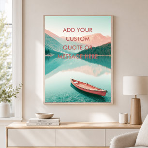 Mountain Lake Canoe - Skapa Din Egen Motiverande Poster