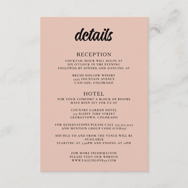 Mountain Lake Wedding Tilläggskort (Framsida)