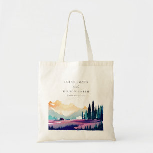 Mountain Land Lilac Fält Ligcape Bröllop Tygkasse