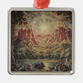 Mountain Landscape (av Konstantin Bogaevsky) Julgransprydnad Metall