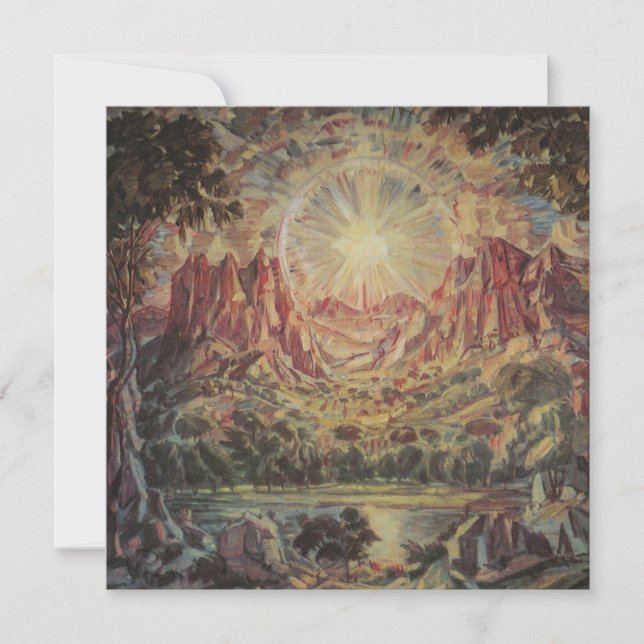 Mountain Landscape (av Konstantin Bogaevsky) Kort (Framsida)