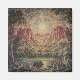 Mountain Landscape (av Konstantin Bogaevsky) Magnet