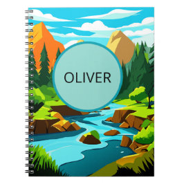 Mountain Landscape Notebook, Oliver Adventure Note Anteckningsbok