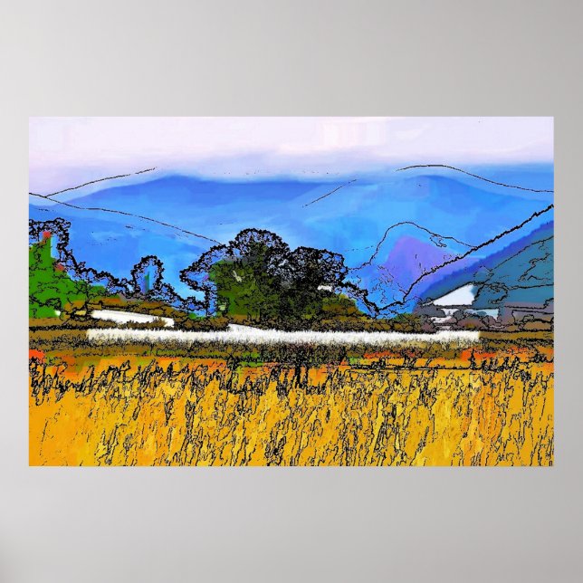 MOUNTAIN LANDSCAPE POSTER (Framsidan)