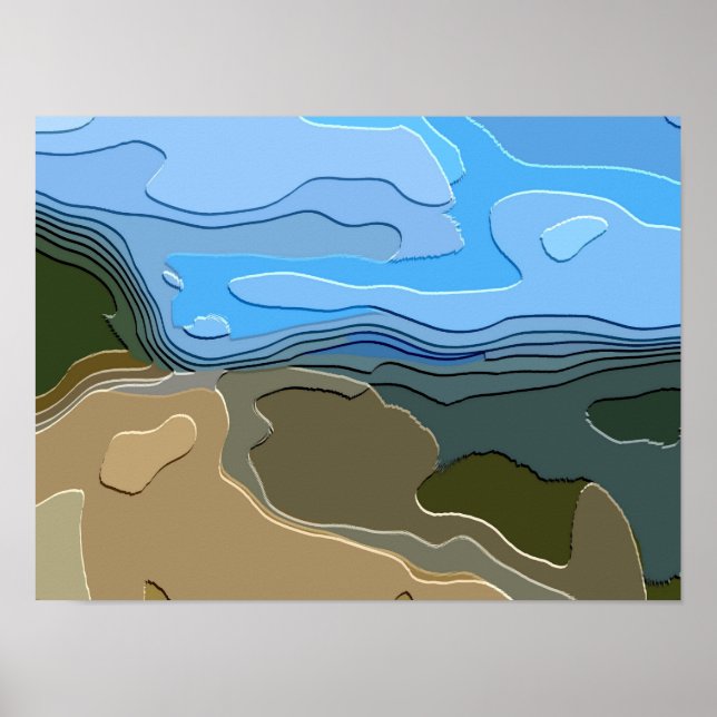 MOUNTAIN LANDSCAPE POSTER (Framsidan)