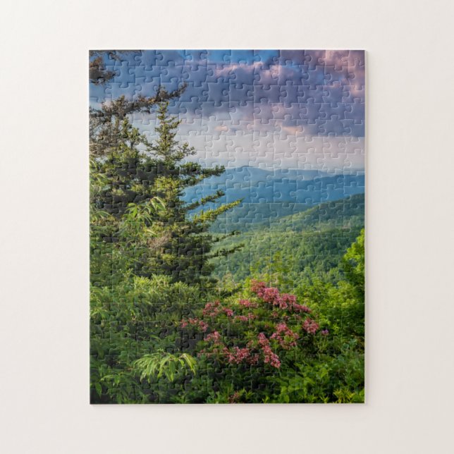 Mountain Laurel vid soluppgången Pussel (Vertikal)