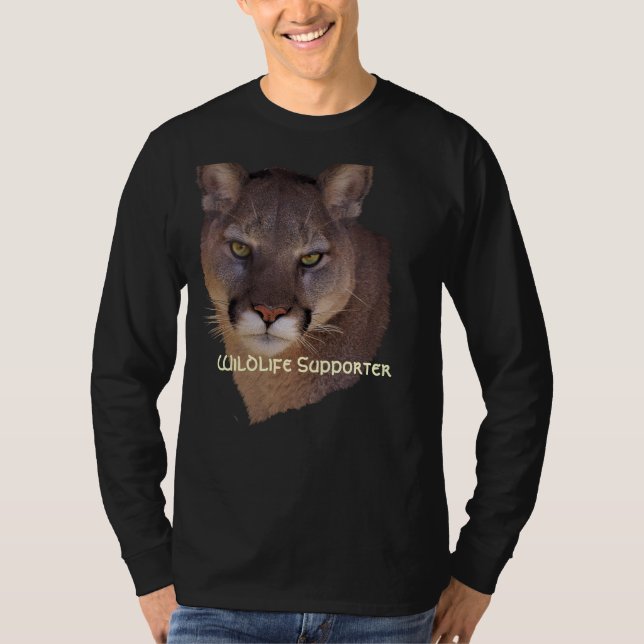 MOUNTAIN LEJON Cougar, Big Cat Wildlife Shirt Tee Shirt (Framsida)