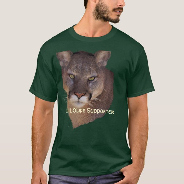 MOUNTAIN LEJON Cougar, Big Cat Wildlife T-Shirt (Framsida)