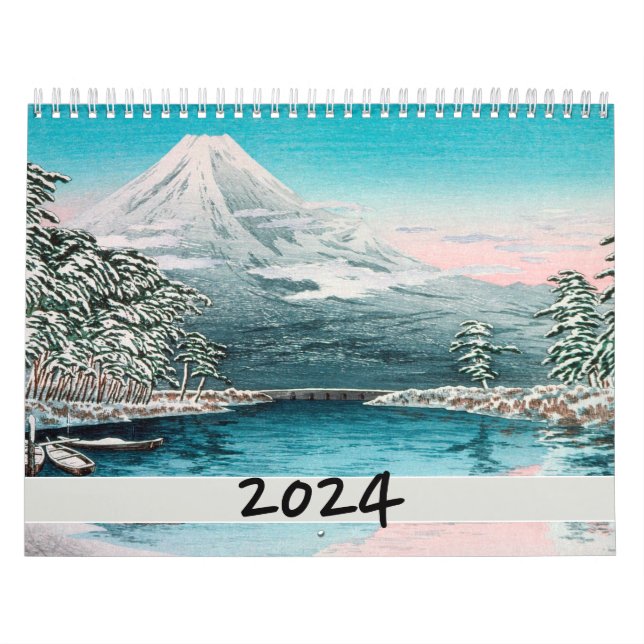 Mountain Ligcape Fine Art 2024 Vintage Stil Kalender (Omslag)