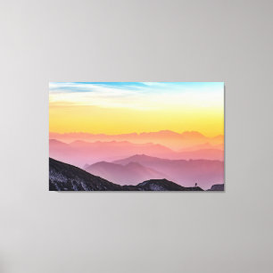 Mountain Ligcape vid Sunset Canvastryck