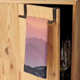 Mountain Ligcape vid Sunset Kökshandduk